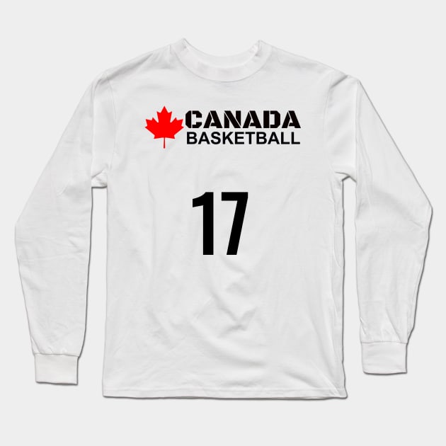 Canada Basketball Number 12 Design Gift Idea Long Sleeve T-Shirt by werdanepo